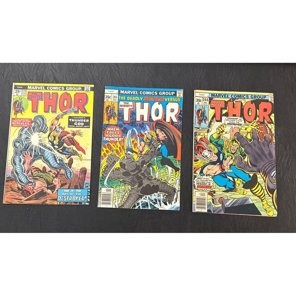 Marvel Comics The Mighty Thor Comics #224, #265, #266 Lot Of 3 Comics VF/NM